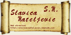 Slavica Mateljević vizit kartica